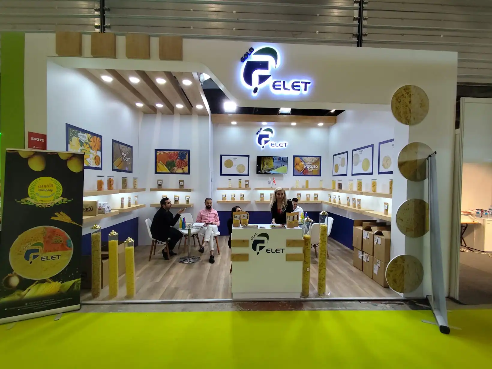 Gold Pelet Cips Ahşap Stand
